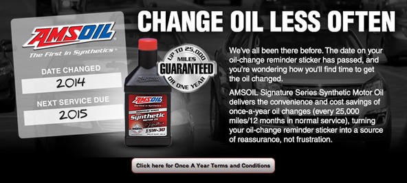 l less often with AMSOIL synthetics