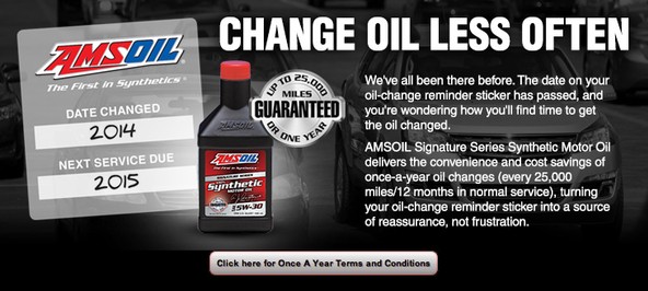 l less often with AMSOIL synthetics